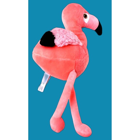 The Petting Zoo Pink Flamingo 12" Stuffed Animal Plush Bird Toy Soft Cuddly - Picture 1 of 8